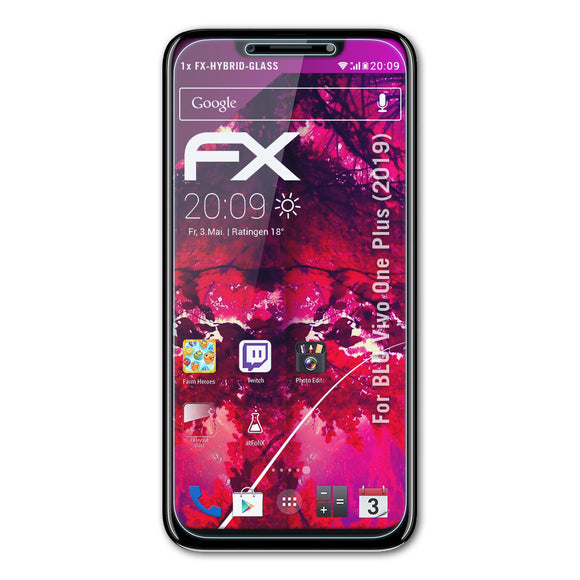 atFoliX FX-Hybrid-Glass Panzerglasfolie für BLU Vivo One Plus (2019)