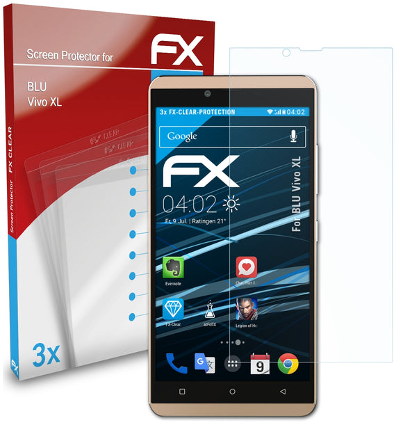 atFoliX FX-Clear Schutzfolie für BLU Vivo XL