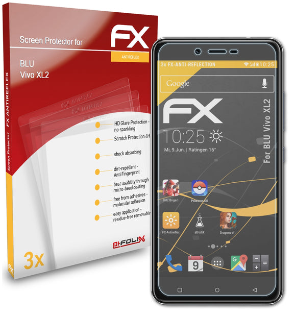 atFoliX FX-Antireflex Displayschutzfolie für BLU Vivo XL2
