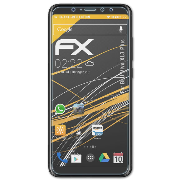 atFoliX FX-Antireflex Displayschutzfolie für BLU Vivo XL3 Plus