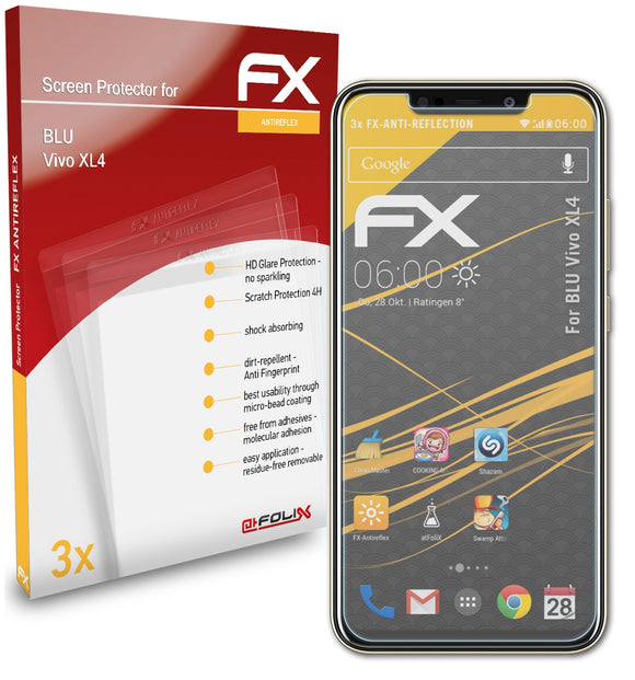 atFoliX FX-Antireflex Displayschutzfolie für BLU Vivo XL4
