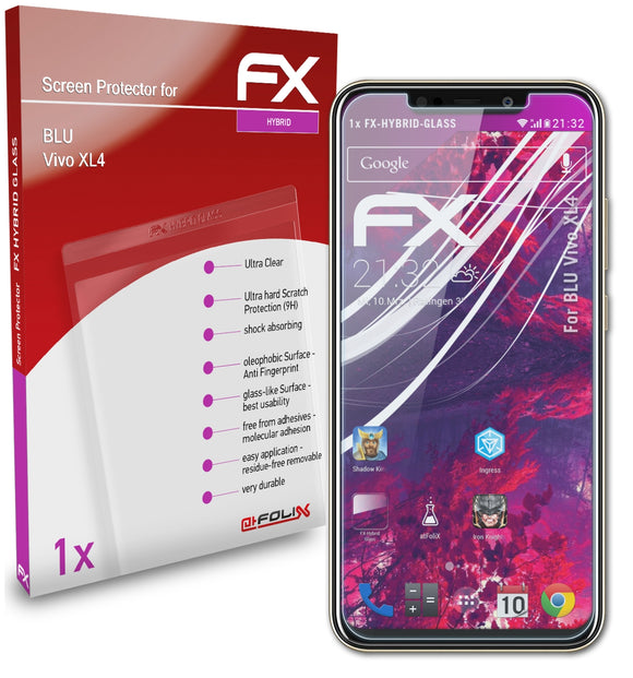 atFoliX FX-Hybrid-Glass Panzerglasfolie für BLU Vivo XL4