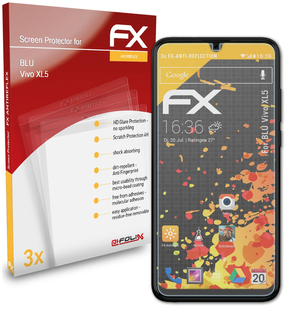 atFoliX FX-Antireflex Displayschutzfolie für BLU Vivo XL5