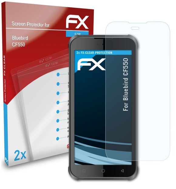 atFoliX FX-Clear Schutzfolie für Bluebird CF550