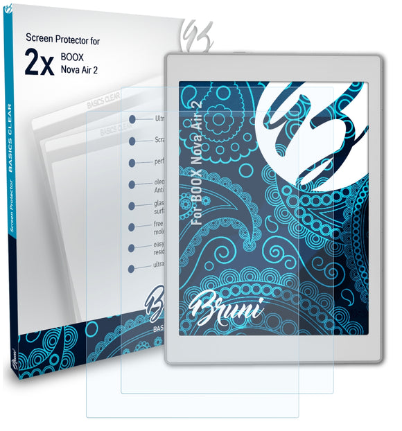 Bruni Basics-Clear Displayschutzfolie für BOOX Nova Air 2