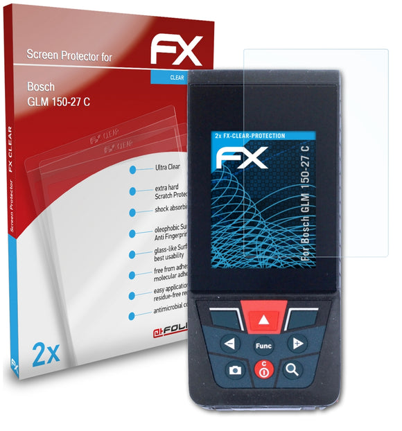 atFoliX FX-Clear Schutzfolie für Bosch GLM 150-27 C