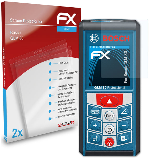 atFoliX FX-Clear Schutzfolie für Bosch GLM 80