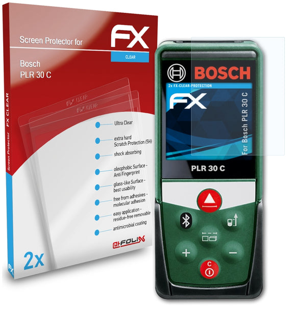 atFoliX FX-Clear Schutzfolie für Bosch PLR 30 C