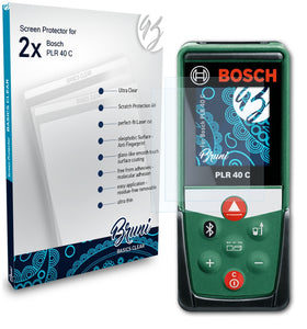 Bruni Basics-Clear Displayschutzfolie für Bosch PLR 40 C