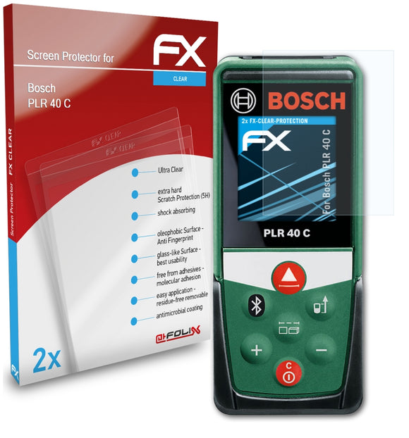 atFoliX FX-Clear Schutzfolie für Bosch PLR 40 C