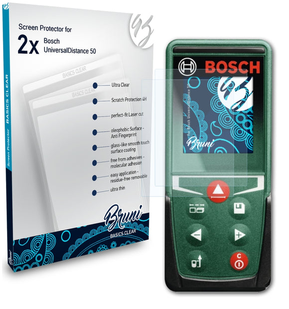 Bruni Basics-Clear Displayschutzfolie für Bosch UniversalDistance 50