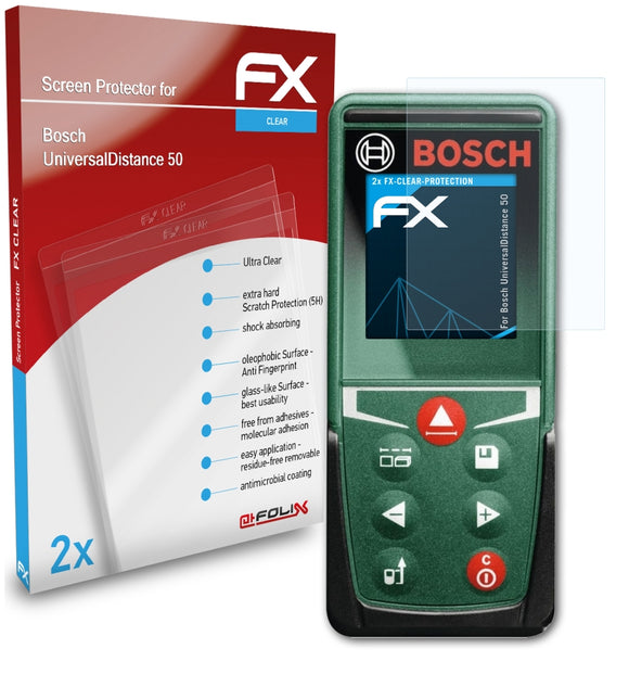 atFoliX FX-Clear Schutzfolie für Bosch UniversalDistance 50