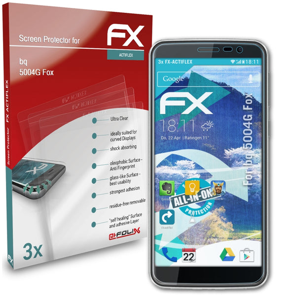 atFoliX FX-ActiFleX Displayschutzfolie für bq 5004G Fox