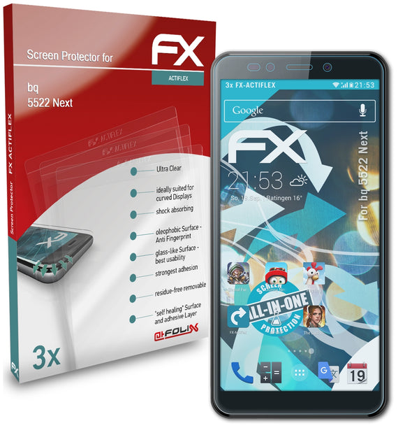 atFoliX FX-ActiFleX Displayschutzfolie für bq 5522 Next