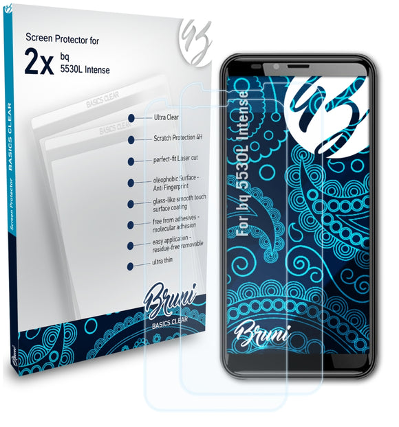 Bruni Basics-Clear Displayschutzfolie für bq 5530L Intense