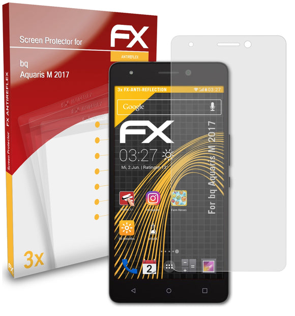 atFoliX FX-Antireflex Displayschutzfolie für bq Aquaris M 2017
