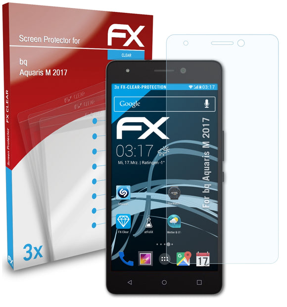 atFoliX FX-Clear Schutzfolie für bq Aquaris M 2017