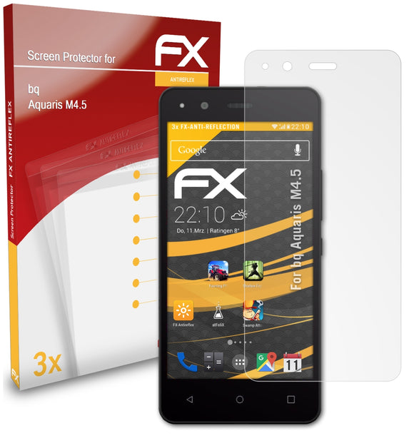 atFoliX FX-Antireflex Displayschutzfolie für bq Aquaris M4.5