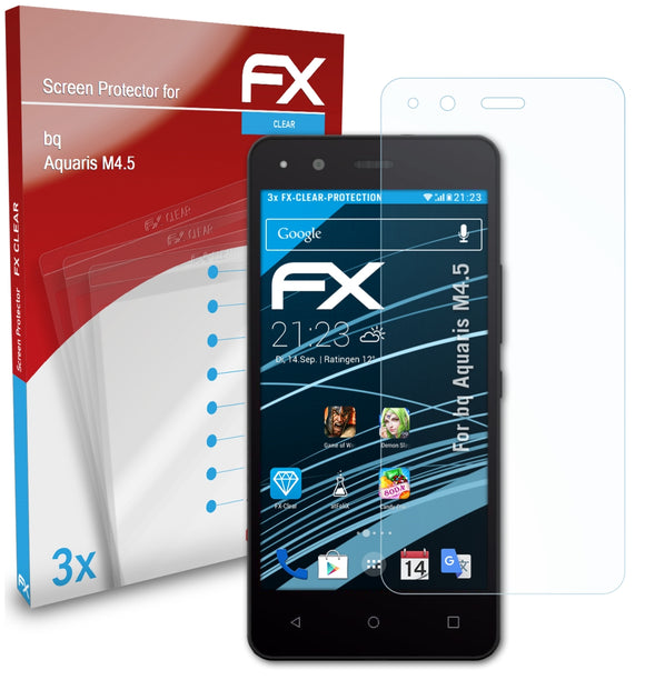 atFoliX FX-Clear Schutzfolie für bq Aquaris M4.5