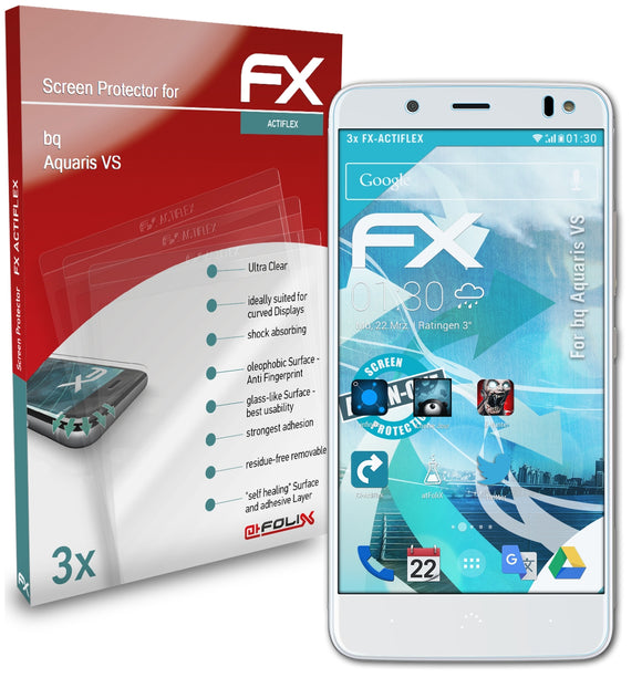 atFoliX FX-ActiFleX Displayschutzfolie für bq Aquaris VS