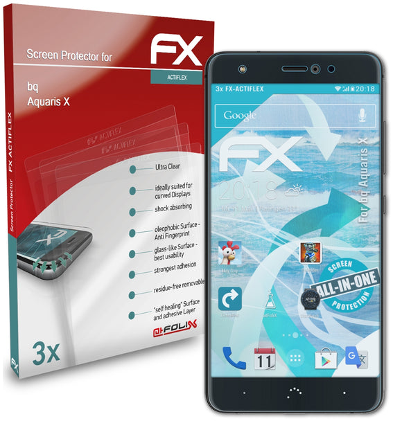 atFoliX FX-ActiFleX Displayschutzfolie für bq Aquaris X