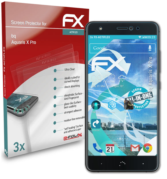atFoliX FX-ActiFleX Displayschutzfolie für bq Aquaris X Pro