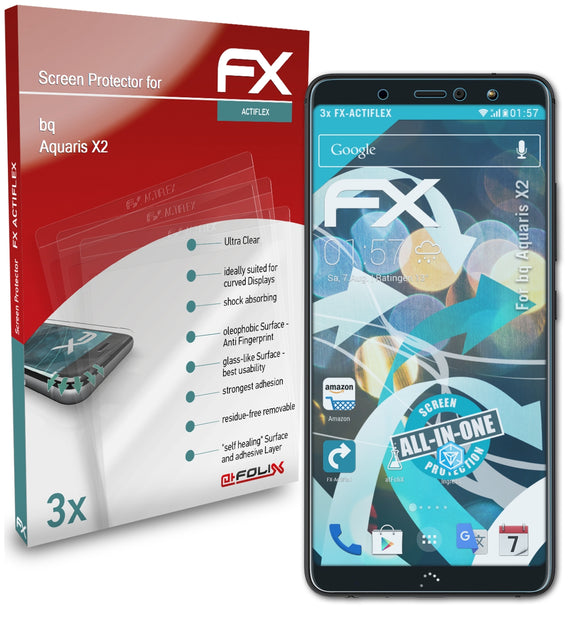 atFoliX FX-ActiFleX Displayschutzfolie für bq Aquaris X2