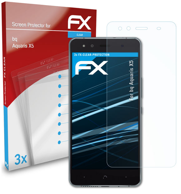 atFoliX FX-Clear Schutzfolie für bq Aquaris X5