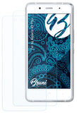 Schutzfolie Bruni kompatibel mit bq Aquaris X5 Plus, glasklare (2X)