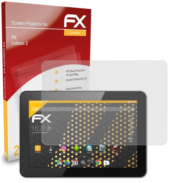 atFoliX FX-Antireflex Displayschutzfolie für bq Edison 2