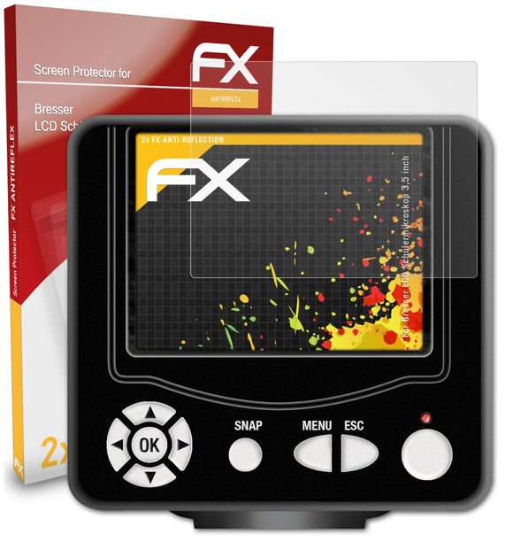 atFoliX FX-Antireflex Displayschutzfolie für Bresser LCD Schülermikroskop (3,5 inch)