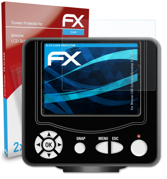atFoliX FX-Clear Schutzfolie für Bresser LCD Schülermikroskop (3,5 inch)