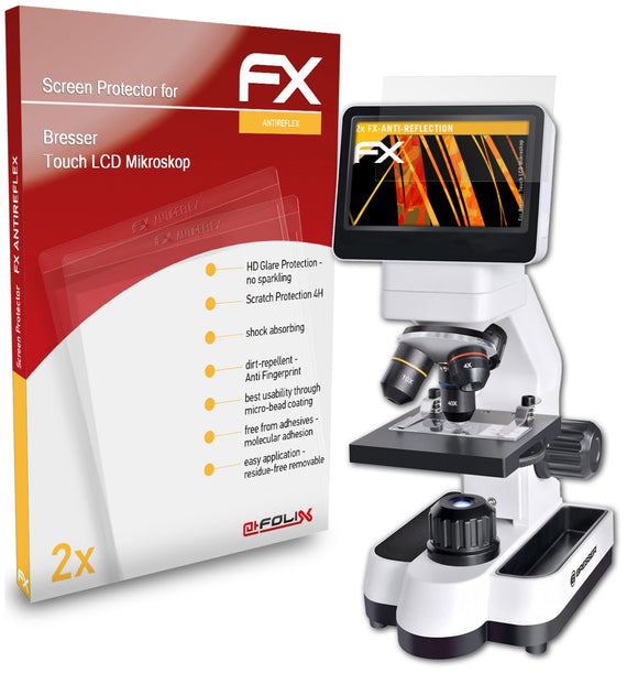 atFoliX FX-Antireflex Displayschutzfolie für Bresser Touch LCD Mikroskop