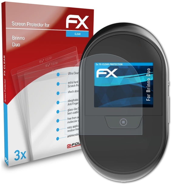atFoliX FX-Clear Schutzfolie für Brinno Duo