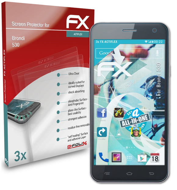 atFoliX FX-ActiFleX Displayschutzfolie für Brondi 530