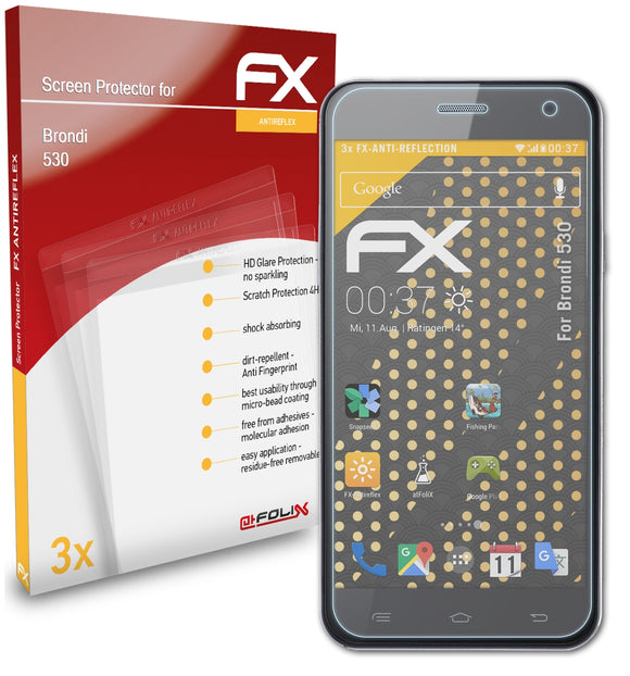 atFoliX FX-Antireflex Displayschutzfolie für Brondi 530