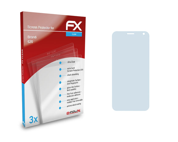 atFoliX FX-Clear Schutzfolie für Brondi 620