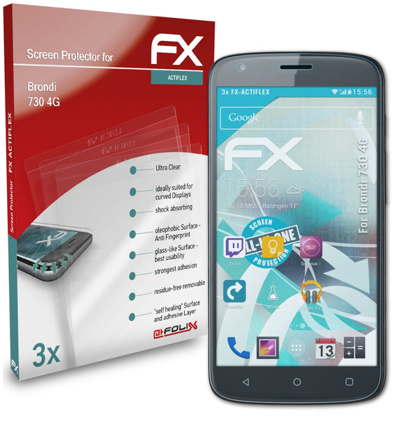 atFoliX FX-ActiFleX Displayschutzfolie für Brondi 730 4G