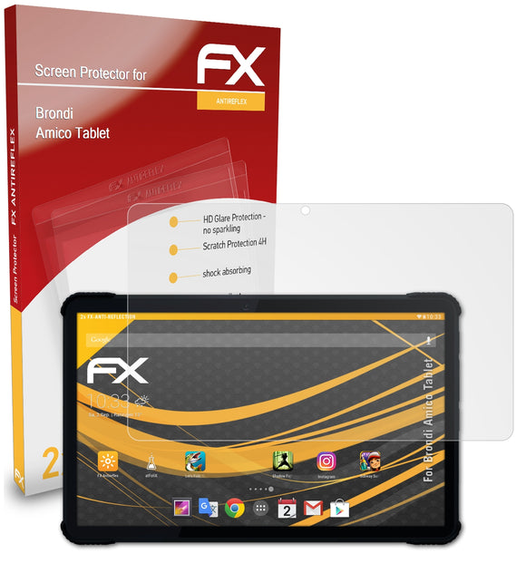 atFoliX FX-Antireflex Displayschutzfolie für Brondi Amico Tablet