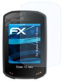 Schutzfolie atFoliX kompatibel mit Bryton Rider 15 neo, ultraklare FX (3X)