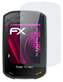 Glasfolie atFoliX kompatibel mit Bryton Rider 15 neo, 9H Hybrid-Glass FX