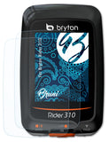 Schutzfolie Bruni kompatibel mit Bryton Rider 310, glasklare (2X)