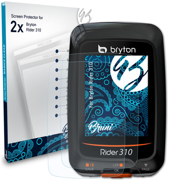 Bruni Basics-Clear Displayschutzfolie für Bryton Rider 310