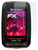 Glasfolie atFoliX kompatibel mit Bryton Rider 310, 9H Hybrid-Glass FX