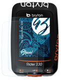 Schutzfolie Bruni kompatibel mit Bryton Rider 330, glasklare (2X)