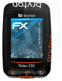 Schutzfolie atFoliX kompatibel mit Bryton Rider 330, ultraklare FX (3X)