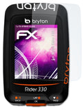 Glasfolie atFoliX kompatibel mit Bryton Rider 330, 9H Hybrid-Glass FX