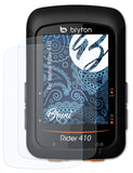 Schutzfolie Bruni kompatibel mit Bryton Rider 410, glasklare (2X)
