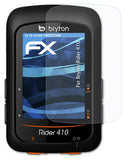 Schutzfolie atFoliX kompatibel mit Bryton Rider 410, ultraklare FX (3X)