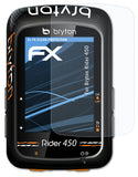 Schutzfolie atFoliX kompatibel mit Bryton Rider 450, ultraklare FX (3X)